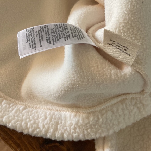 Madewell Fleece Hoodie Sweatshirt. New without tags! Cream Cotton pullover. - Picture 10 of 16